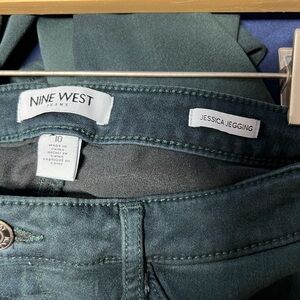 Dark jewel tone green jeggings